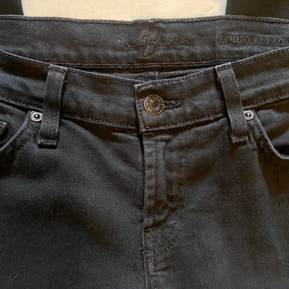 7 For All Mankind Roxanne Jeans Black Wash Size 26 - Picture 4 of 7